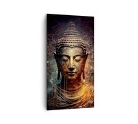 Moderne Impression sur Toile 55x100cm Image Tableau Decoration Murale Bouddha Méditation Religion Grand Tableaux Decoratifs Muraux Chambre Cuisine Vertical Deco Cadre Salon Art Wall PA55x100-5775