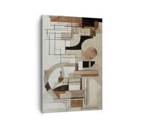 Moderne Impression sur Toile 70x100cm Image Tableau Decoration Murale Abstraction Morceau Formes Grand Tableaux Decoratifs Muraux Chambre Cuisine Vertical Deco Cadre Salon Art Wall Decor PA70x100-5645