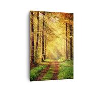 Moderne Impression sur Toile 70x100cm Image Tableau Decoration Murale forêt arbre nature Grand Tableaux Decoratifs Muraux Chambre Cuisine Vertical Deco Cadre Salon Art Wall Decor Design PA70x100-3718