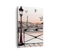 Moderne Impression sur Toile 70x100cm Image Tableau Decoration Murale France pigeon graphiques illustration Grand Tableaux Decoratifs Muraux Chambre Cuisine Vertical Deco Salon Art Wall PA70x100-3176