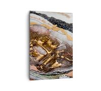 Moderne Impression sur Toile 70x100cm Image Tableau Decoration Murale L'Abstraction Marbre Texture Grand Tableaux Decoratifs Muraux Chambre Cuisine Vertical Deco Cadre Salon Art Wall PA70x100-4549