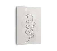Moderne Impression sur Toile 70x100cm Image Tableau Decoration Murale Monofilaire Homme Femme Grand Tableaux Decoratifs Muraux Chambre Cuisine Vertical Deco Cadre Salon Art Wall Decor PA70x100-4629