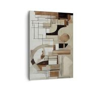 Moderne Impression sur Toile Abstraction Morceau Formes Image Tableau Decoration Murale 50x70cm Deco Cadre Salon Chambre Cuisine Vertical Petit Tableaux Decoratifs Muraux Art Wall Decor PA50x70-5645