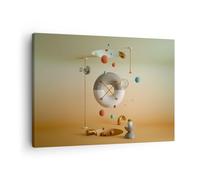 Moderne Impression sur Toile Abstraction Surréalisme 3D Image Tableau Decoration Murale 70x50cm Deco Cadre Décoration Salon Chambre Cuisine Horizontal Tableaux Decoratifs Muraux Art Wall AA70x50-5398