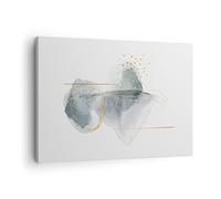 Moderne Impression sur Toile Aquarelle Taches Or Image Tableau Decoration Murale 70x50cm Deco Cadre Décoration Salon Chambre Cuisine Horizontal Tableaux Decoratifs Muraux Art Wall Decor AA70x50-4830