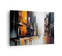Moderne Impression sur Toile Architecture Art Moderne Ville Image Tableau Decoration Murale 70x50cm Deco Cadre Décoration Salon Chambre Horizontal Tableaux Decoratifs Muraux Art Wall AA70x50-5806