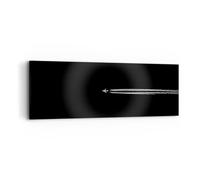 Moderne Impression sur Toile Avion Voyage Vitesse Image Tableau Decoration Murale 90x30cm Deco Cadre Décoration Salon Chambre Cuisine Panoramique Tableaux Decoratifs Muraux Art Wall AB90x30-5256