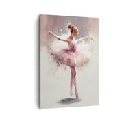 Moderne Impression sur Toile Ballerine Fille Morceau Image Tableau Decoration Murale 50x70cm Deco Cadre Salon Chambre Cuisine Vertical Petit Tableaux Decoratifs Muraux Art Wall Decor PA50x70-6174