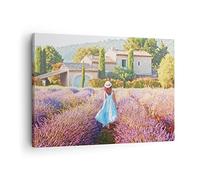 Moderne Impression sur Toile Boho Bruyères Femme Image Tableau Decoration Murale 70x50cm Deco Cadre Décoration Salon Chambre Cuisine Horizontal Tableaux Decoratifs Muraux Art Wall Decor AA70x50-4420