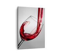 Moderne Impression sur Toile Boisson verre vin Image Tableau Decoration Murale 50x70cm Deco Cadre Salon Chambre Cuisine Vertical Petit Tableaux Decoratifs Muraux Art Wall Decor Design PA50x70-2258