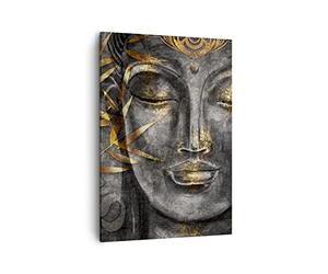 Moderne Impression sur Toile Bouddha Or Bodhisattva Image Tableau Decoration Murale 50x70cm Deco Cadre Salon Chambre Cuisine Vertical Petit Tableaux Decoratifs Muraux Art Wall Decor PA50x70-4442