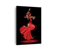 Moderne Impression sur Toile danse danseuse Image Tableau Decoration Murale 50x70cm Deco Cadre Salon Chambre Cuisine Vertical Petit Tableaux Decoratifs Muraux Art Wall Decor Design PA50x70-4121