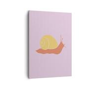 Moderne Impression sur Toile Escargot Minimalisme Moderne Image Tableau Decoration Murale 50x70cm Deco Cadre Salon Chambre Cuisine Vertical Petit Tableaux Decoratifs Muraux Art Wall Decor PA50x70-6127