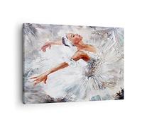 Moderne Impression sur Toile Femme danse ballet corps Image Tableau Decoration Murale 70x50cm Deco Cadre Décoration Salon Chambre Cuisine Horizontal Tableaux Decoratifs Muraux Art Wall AA70x50-3101