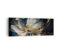 Moderne Impression sur Toile Fleur Botanique Art Déco Image Tableau Decoration Murale 140x50cm Deco Cadre Décoration Salon Chambre Panoramique Grand Tableaux Decoratifs Muraux Art Wall AB140x50-5766