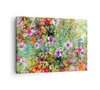 Moderne Impression sur Toile fleur été nature Image Tableau Decoration Murale 70x50cm Deco Cadre Décoration Salon Chambre Cuisine Horizontal Tableaux Decoratifs Muraux Art Wall Decor AA70x50-3842