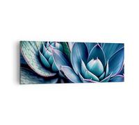 Moderne Impression sur Toile Fleurs Botanique Plantes Succulentes Image Tableau Decoration Murale 140x50cm Deco Décoration Salon Chambre Panoramique Tableaux Decoratifs Muraux Art Wall AB140x50-6007
