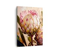 Moderne Impression sur Toile Fleurs Plantes Botanique Image Tableau Decoration Murale 50x70cm Deco Cadre Salon Chambre Cuisine Vertical Petit Tableaux Decoratifs Muraux Art Wall Decor PA50x70-5752