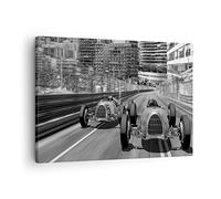 Moderne Impression sur Toile Formule 1 Rétro Image Tableau Decoration Murale 70x50cm Deco Cadre Décoration Salon Chambre Cuisine Horizontal Tableaux Decoratifs Muraux Art Wall Decor AA70x50-4843