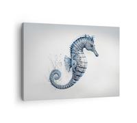 Moderne Impression sur Toile Hippocampe Bord De Mer Récif De Corail Image Tableau Decoration Murale 70x50cm Deco Décoration Salon Chambre Horizontal Tableaux Decoratifs Muraux Art Wall AA70x50-5768