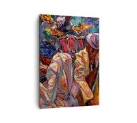 Moderne Impression sur Toile jazz musique groupe Image Tableau Decoration Murale 50x70cm Deco Cadre Salon Chambre Cuisine Vertical Petit Tableaux Decoratifs Muraux Art Wall Decor Design PA50x70-3481