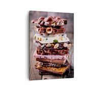 Moderne Impression sur Toile La Gastronomie Chocolat Dessert Image Tableau Decoration Murale 50x70cm Deco Cadre Salon Chambre Cuisine Vertical Petit Tableaux Decoratifs Muraux Art Wall PA50x70-6054