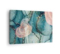 Moderne Impression sur Toile Liquide Or Rose Image Tableau Decoration Murale 70x50cm Deco Cadre Décoration Salon Chambre Cuisine Horizontal Tableaux Decoratifs Muraux Art Wall Decor AA70x50-4817