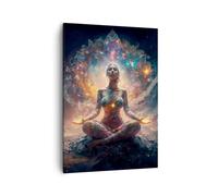 Moderne Impression sur Toile Méditation Yoga Énergie Image Tableau Decoration Murale 50x70cm Deco Cadre Salon Chambre Cuisine Vertical Petit Tableaux Decoratifs Muraux Art Wall Decor PA50x70-5781