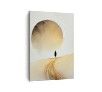 Moderne Impression sur Toile Minimalisme Désert Soleil Image Tableau Decoration Murale 50x70cm Deco Cadre Salon Chambre Cuisine Vertical Petit Tableaux Decoratifs Muraux Art Wall Decor PA50x70-6170
