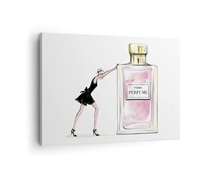 Moderne Impression sur Toile Mode Femme Parfum Image Tableau Decoration Murale 70x50cm Deco Cadre Décoration Salon Chambre Cuisine Horizontal Tableaux Decoratifs Muraux Art Wall Decor AA70x50-4128