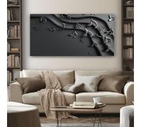Moderne Impression Sur Toile Musique Note de Musique Tableau Decoration Murale Moderne Instrument 50x100 cm Decoration Murale Salon Chambre Cuisine Horizontal Tableau Deco, Sans Cadre
