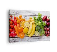 Moderne Impression sur Toile Nourriture légumes manger frais Image Tableau Decoration Murale 70x50cm Deco Cadre Décoration Salon Chambre Horizontal Tableaux Decoratifs Muraux Art Wall AA70x50-2888