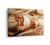 Moderne Impression sur Toile Pain boulangerie nourriture seigle Image Tableau Decoration Murale 70x50cm Deco Cadre Décoration Salon Chambre Horizontal Tableaux Decoratifs Muraux Art Wall AA70x50-2246