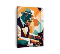 Moderne Impression sur Toile Piano Piano Cubisme Image Tableau Decoration Murale 50x70cm Deco Cadre Salon Chambre Cuisine Vertical Petit Tableaux Decoratifs Muraux Art Wall Decor Design PA50x70-5855