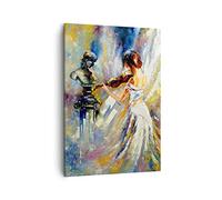 Moderne Impression sur Toile Pièce Femme Artiste Image Tableau Decoration Murale 50x70cm Deco Cadre Salon Chambre Cuisine Vertical Petit Tableaux Decoratifs Muraux Art Wall Decor Design PA50x70-5146
