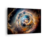 Moderne Impression sur Toile Univers Cosmos Galaxie Image Tableau Decoration Murale 70x50cm Deco Cadre Décoration Salon Chambre Cuisine Horizontal Tableaux Decoratifs Muraux Art Wall AA70x50-5808
