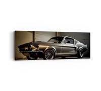 Moderne Impression sur Toile Voiture De Sport Rétro Classique Image Tableau Decoration Murale 90x30cm Deco Cadre Décoration Salon Chambre Panoramique Tableaux Decoratifs Muraux Art Wall AB90x30-5779