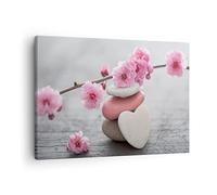 Moderne Impression sur Toile yoga femme fleur santé Image Tableau Decoration Murale 70x50cm Deco Cadre Décoration Salon Chambre Cuisine Horizontal Tableaux Decoratifs Muraux Art Wall AA70x50-3178