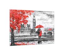 Moderne Impression sur Verre 100x70cm Image Tableau en Verre Decoration Murale Londres architecture grand ben Grand Tableaux Decoratifs Muraux Chambre Horizontal Deco Cadre Salon Art GAA100x70-3153