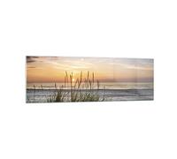 Moderne Impression sur Verre 160x50cm Image Tableau en Verre Decoration Murale Ouest Le Soleil Plage Grand XXL Tableaux Decoratifs Muraux Chambre Panoramique Deco Cadre Salon Art GAB160x50-4201