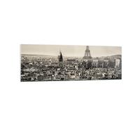 Moderne Impression sur Verre 160x50cm Image Tableau en Verre Decoration Murale Paris ville maison Grand XXL Tableaux Decoratifs Muraux Chambre Cuisine Panoramique Deco Cadre Salon Art GAB160x50-3615