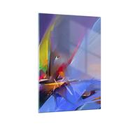 Moderne Impression sur Verre astrazione moderna Image Tableau en Verre Decoration Murale 50x70cm Deco Salon Chambre Cuisine Vertical Petit Tableaux Decoratifs Muraux Art Wall Decor GPA50x70-4030