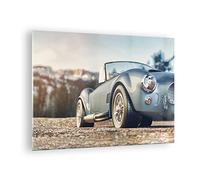 Moderne Impression sur Verre Cobra Sport Voiture Image Tableau en Verre Decoration Murale 70x50cm Deco Cadre Salon Chambre Cuisine Horizontal Petit Tableaux Decoratifs Muraux Art Wall GAA70x50-4583