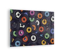 Moderne Impression sur Verre Plaques Vinyle Graphiques Image Tableau en Verre Decoration Murale 70x50cm Deco Cadre Salon Chambre Cuisine Horizontal Petit Tableaux Decoratifs Muraux Art GAA70x50-4185