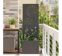 Moderne Jardinier avec Panneau - Jardinière paravent extérieur Décoratif Noir 50 x 140 cm@FR(1903245)