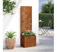 Moderne Jardinier avec Panneau - Jardinière paravent extérieur Décoratif Rouillé 50 x 140 cm@FR(5645477)