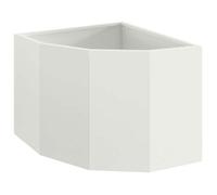 Moderne Jardinière d'Angle Blanc 45 x 45 x 35 cm Acier Pot Jardinage @EU40545