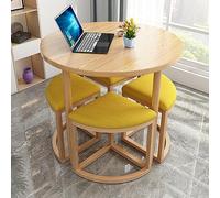 Moderne JHDXL Table basse et chaises multifonctions pour salon, bureau, cuisine, thé au lait, restauration rapide, restaurant, club occidental, jaune