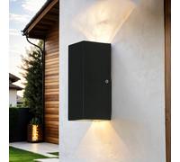 Moderne Lampe Extérieure LED Anthracite Grise Up Down Pour Façade Maison Mur