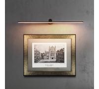 Moderne LED Dimmable Lamp Murale Eclairage D'image Noir Applique Intérieur Lignes Chambre à coucher Lampe de chevet Aluminium Lampe miroir Eclairage mural Miroir Make Up Light (4000K,60CM)